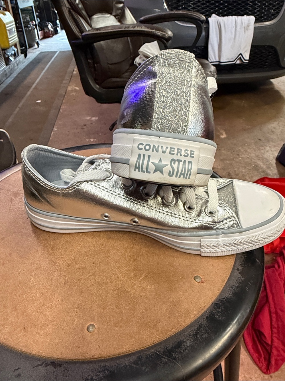 Converse Silver Low Top Sneakers
